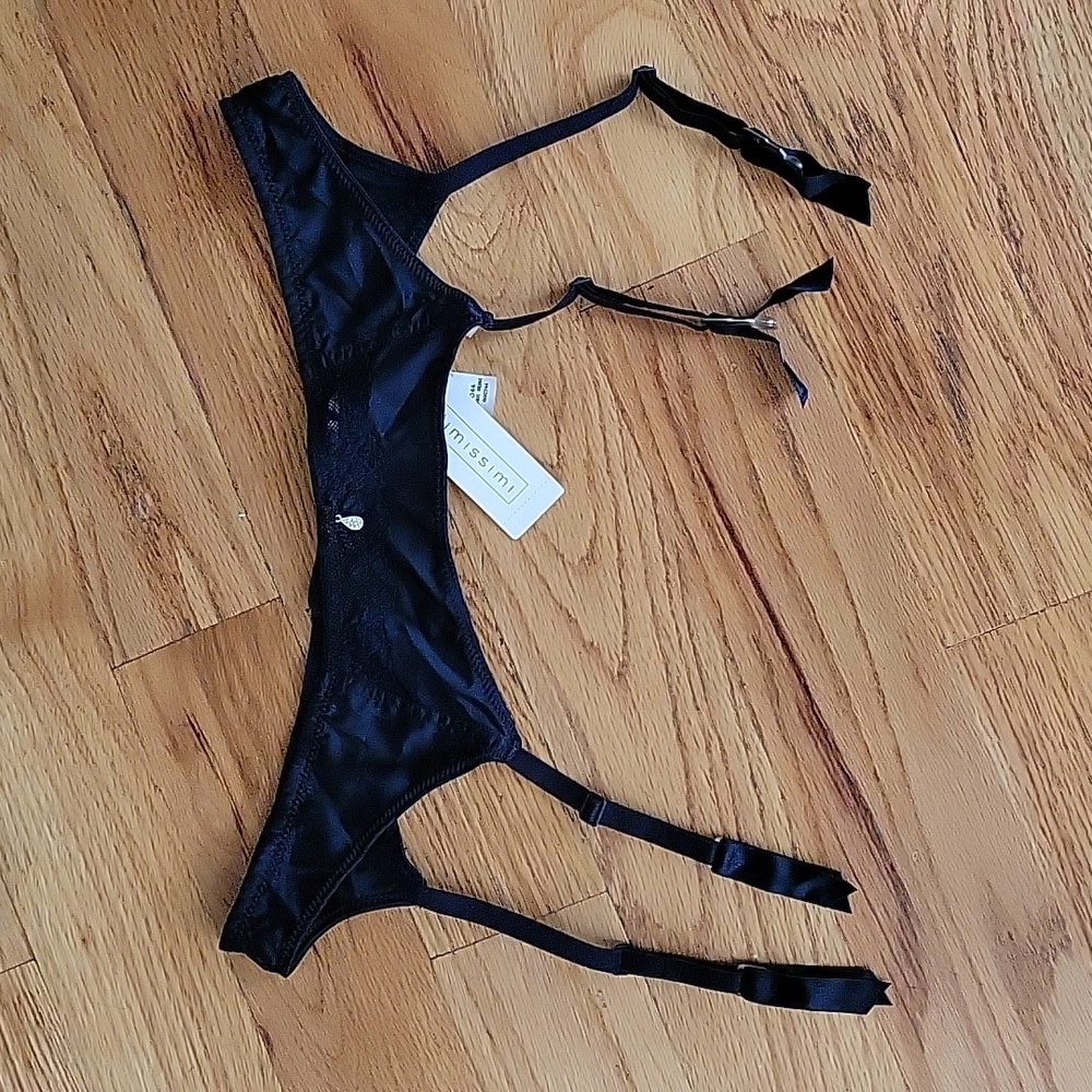 Blue garter belt